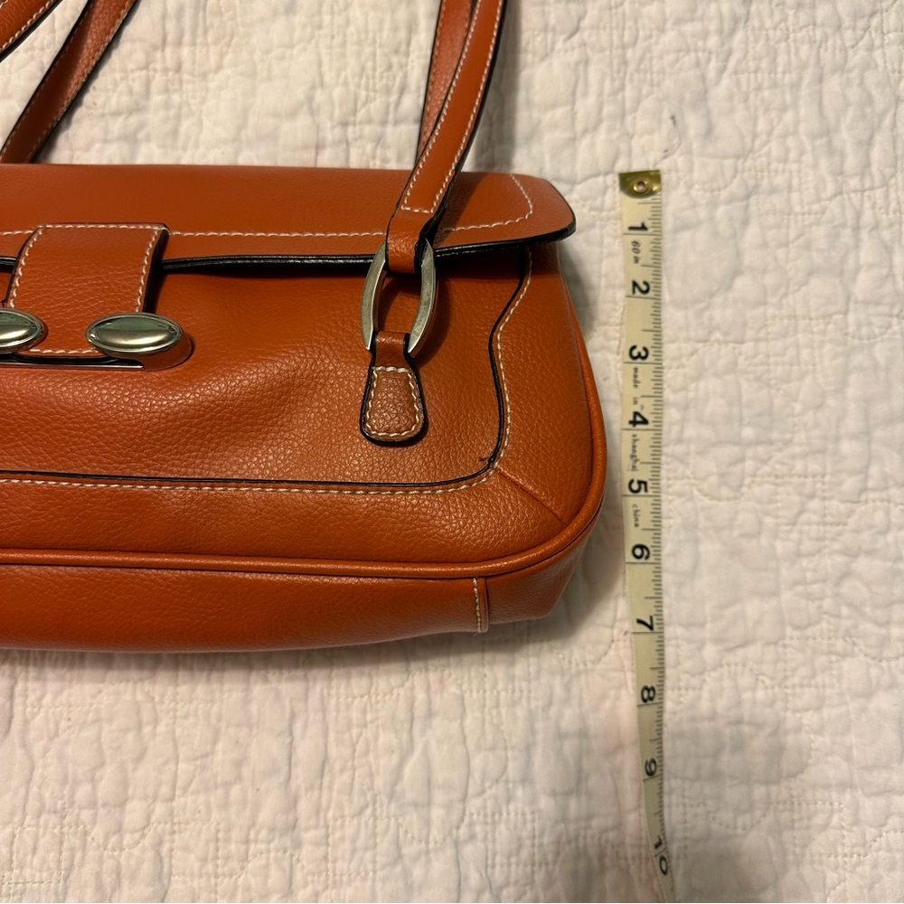 Botox Cosmetic Satchel Type Bag Orange / Brown Color Great Preowned Condition - Picture 14 of 15